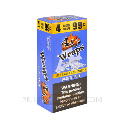 4 Kings Blueberry Wraps 99c Pre-Priced 30 Pouches of 4