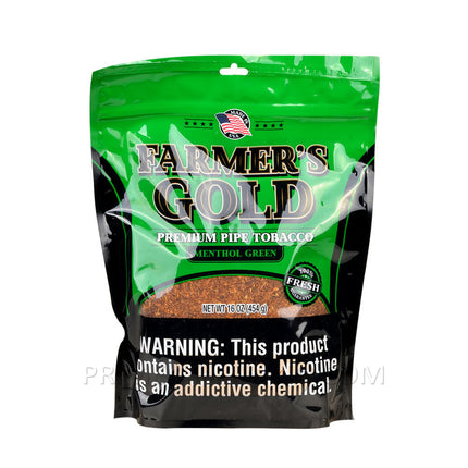Farmer's Gold Pipe Tobacco Menthol Green 16 oz. Pack