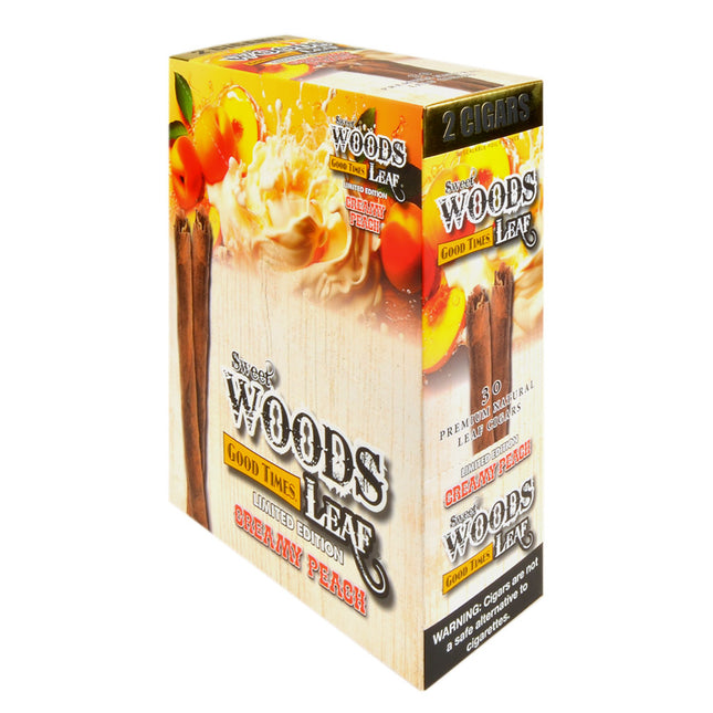 Good Times Sweet Woods Leaf Cigars Creamy Peach 15 Packs of 2