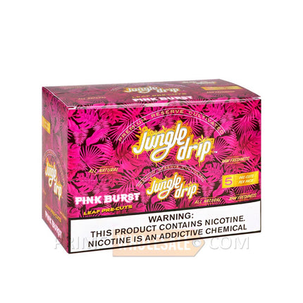 Jungle Drip Pink Burst Pre-Cut Leaf Wraps 10 Pouches of 5