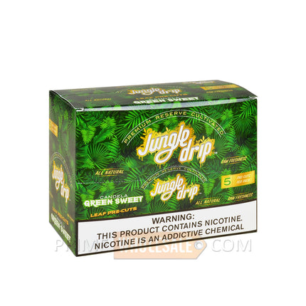 Jungle Drip Green Sweet Pre-Cut Leaf Wraps 10 Pouches of 5