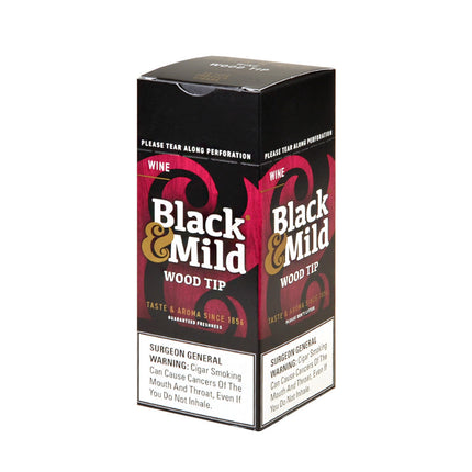 Middleton's Black & Mild Wood Tip Wine Cigars Box of 25
