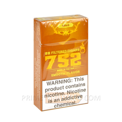 752 Gold Filtered Cigars 10 Packs of 20