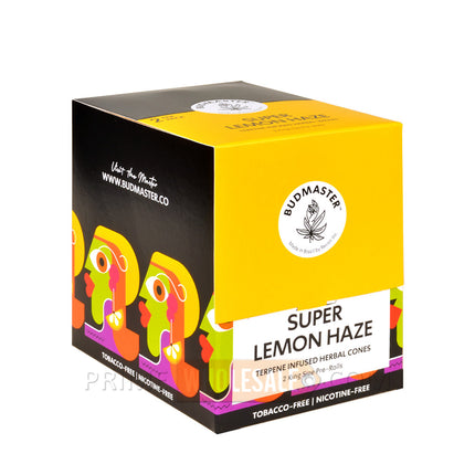 Budmaster Terpene Infused Herbal Cones Super Lemon Haze 12 Tubes of 2