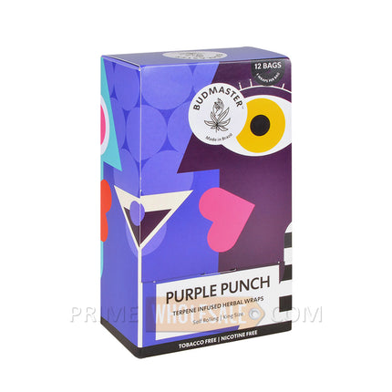 Budmaster Terpene Infused Herbal Wraps Purple Punch 12 Bags of 5