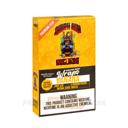 Death Row Records Banana Tobacco Wraps 8 Packs of 6