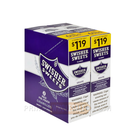 Swisher Sweets Grape Cigarillos 1.19 Pre-Priced 30 Packs of 2