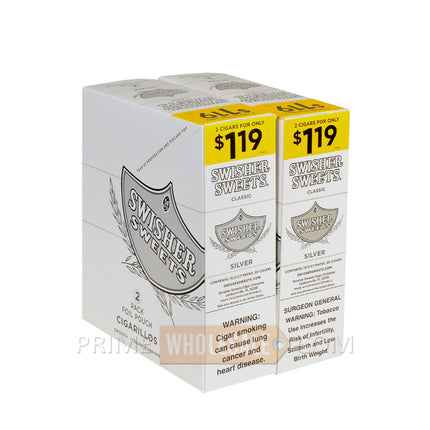Swisher Sweets Silver Cigarillos 1.19 Pre-Priced 30 Packs of 2