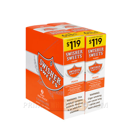 Swisher Sweets Peach Cigarillos 1.19 Pre-Priced 30 Packs of 2