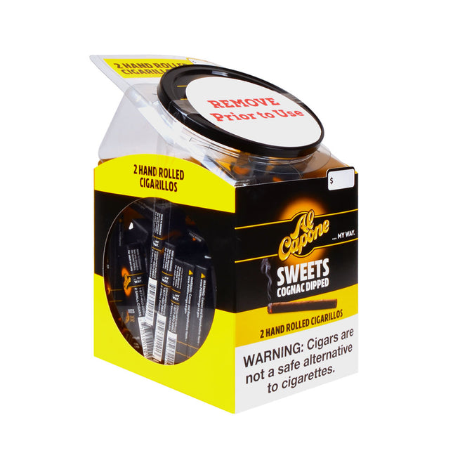 Al Capone Jar Sweets (Cognac) Cigarillos 60 Packs of 2
