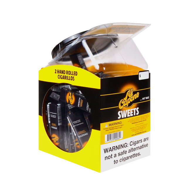 Al Capone Jar Sweets (Cognac) Cigarillos 60 Packs of 2