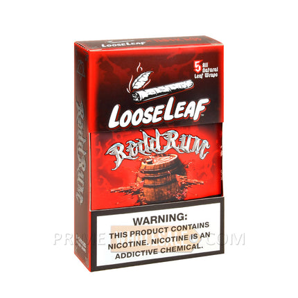 Loose Leaf Redd Rum Wraps 8 Packs of 5