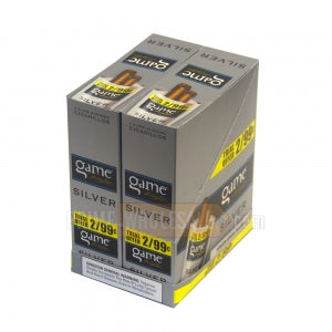 Game Cigarillos Foil 2 for 99 Cents 30 Packs of 2 Cigars Silver