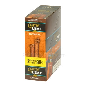 Game Leaf Cigarillos 2 for 99 Cents 15 Packs of 2 Cigars Natural