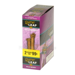 Game Leaf Cigarillos 2 for 99 Cents 15 Packs of 2 Cigars Wild Berry