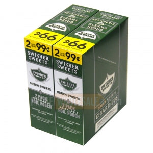 Swisher Sweets Green Sweets Cigarillos 99c Pre-Priced 30 Packs of 2