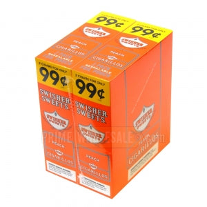 Swisher Sweets Peach Cigarillos 99c Pre-Priced 30 Packs of 2