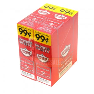 Swisher Sweets Strawberry Cigarillos 99c Pre-Priced 30 Packs of 2