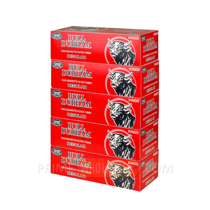 Bull Durham Filter Tubes King Size Full Flavor 5 Cartons of 200