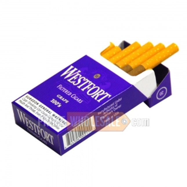 Westfort Grape Filtered Cigars 10 Packs of 20