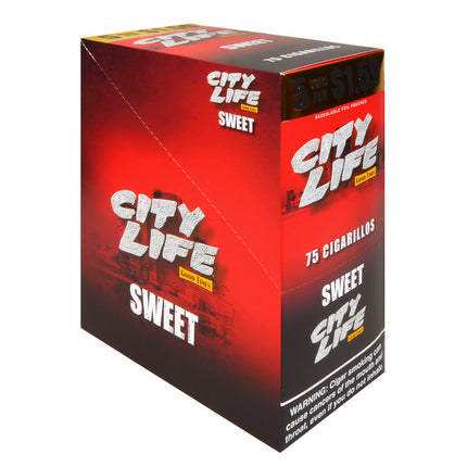 City Life Cigarillos 1.59 Pre-Priced 15 Packs of 5 Cigars Sweet