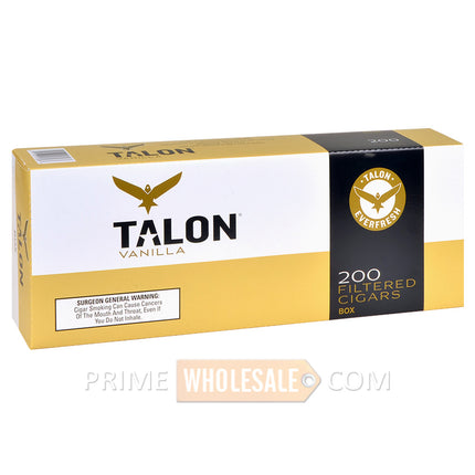 Talon Vanilla Filtered Cigars 10 Packs of 20