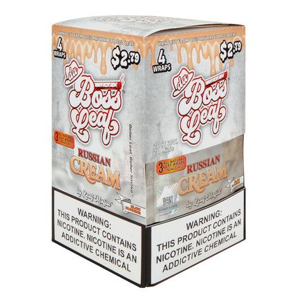 Da Boss Leaf Wraps 20 packs of 4, pre-priced $2.79, Russian Cream
