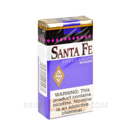 Santa Fe Filtered Cigars 10 Packs of 20 Grape