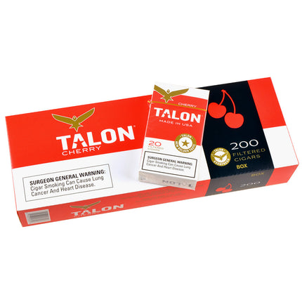 Talon Cherry Filtered Cigars 10 Packs of 20