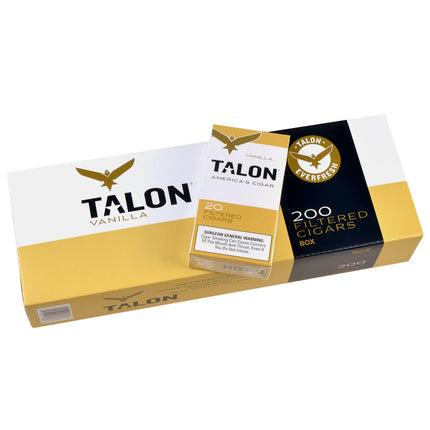 Talon Vanilla Filtered Cigars 10 Packs of 20