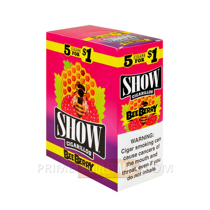 Show Cigarillos Bee Berry Pre Priced 15 Packs of 5