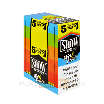 Show Cigarillos Wet & Fruity Pre Priced 15 Packs of 5