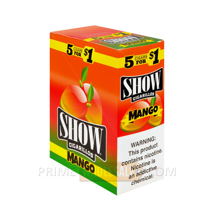 Show Cigarillos Mango Pre Priced 15 Packs of 5