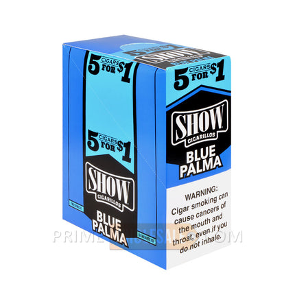 Show Cigarillos Blue Palma Pre Priced 15 Packs of 5