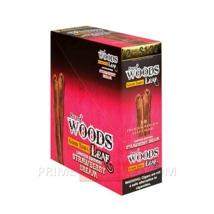 Good Times Sweet Woods Leaf Cigars Strawberry Cream 1.39 Pre-Priced 15 Packs of 2