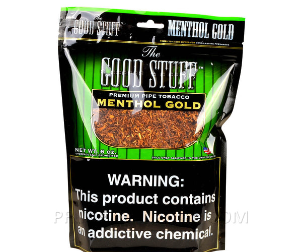 good stuff tobacco menthol 6oz Bag Good Stuff Menthol Gold Pipe