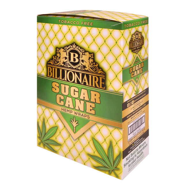 Billionaire Hemp Wraps Sugar Cane 25 Packs of 2