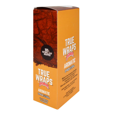 Backwoods True Wraps All-Natural Leaf Wrap 12 Packs of 2 Aromatic