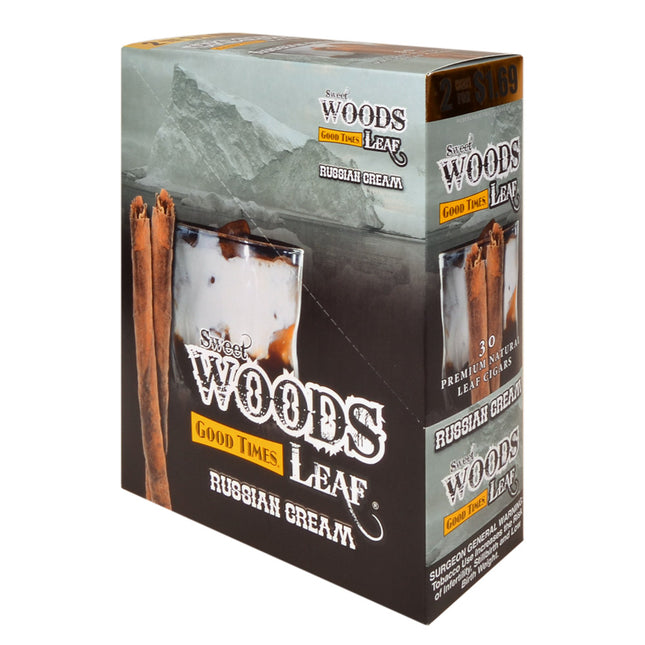 Good Times Sweet Woods Leaf Cigars Russian Cream 1.69 Pre-Priced 15 Packs of 2
