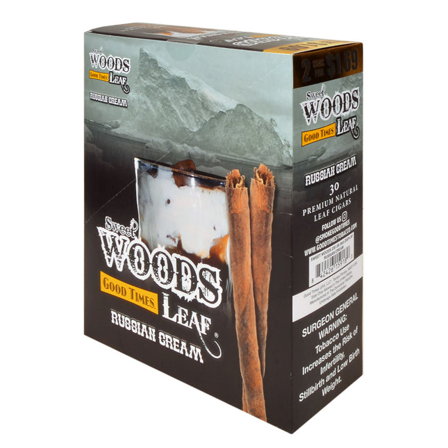 Good Times Sweet Woods Leaf Cigars Russian Cream 1.69 Pre-Priced 15 Packs of 2