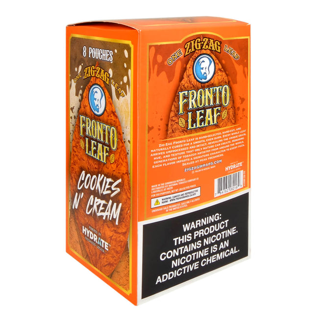 Zig-Zag Fronto Whole Leaf Wraps Cookies N' Cream, 8 packs of 1