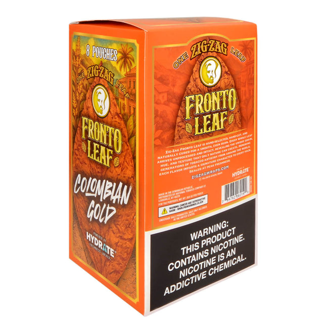Zig-Zag Fronto Whole Leaf Wraps Colombian Gold, 8 packs of 1