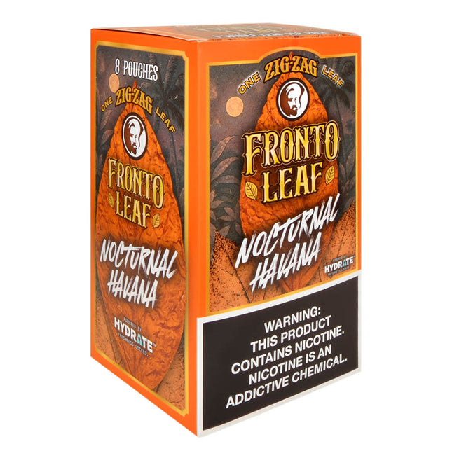 Zig-Zag Fronto Whole Leaf Wraps Nocturnal Havana, 8 packs of 1