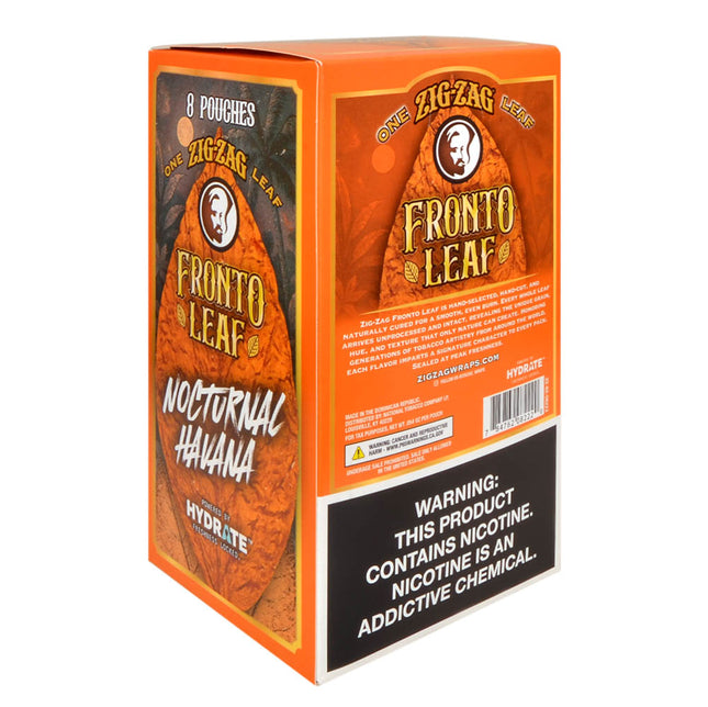 Zig-Zag Fronto Whole Leaf Wraps Nocturnal Havana, 8 packs of 1