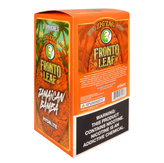 Zig-Zag Fronto Whole Leaf Wraps Jamaican Bamba, 8 packs of 1