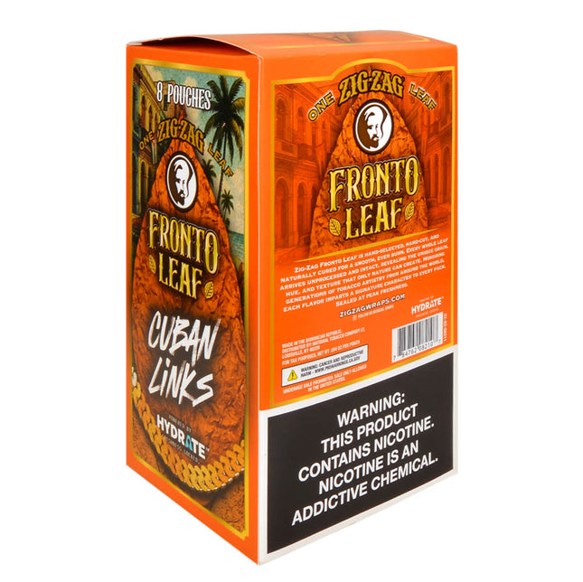 Zig-Zag Fronto Whole Leaf Wraps Cuban Links, 8 packs of 1