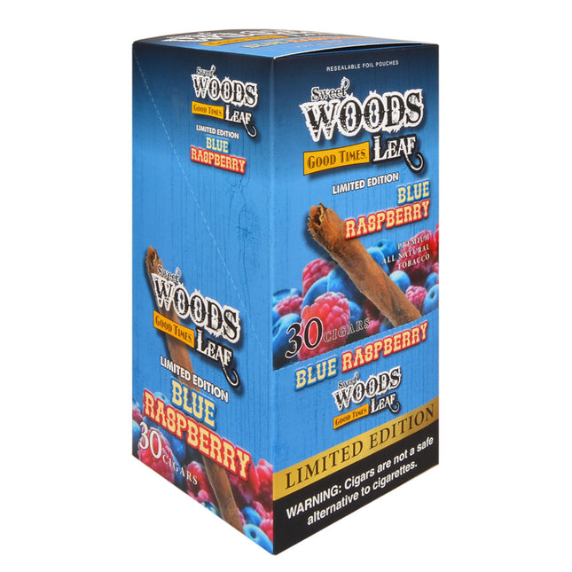 Good Times 6 packs of 5 Sweet Woods Leaf Blue Raspberry Cigarillos