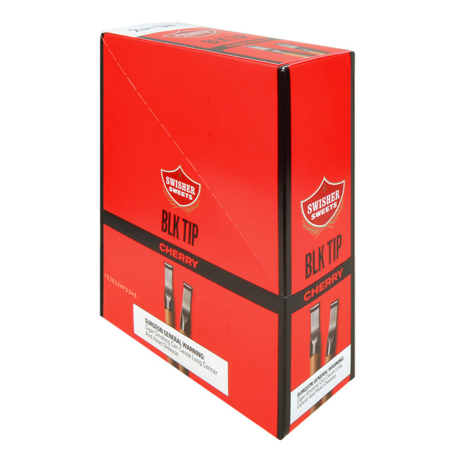 Swisher Sweets BLK Cherry Tip Cigarillos 1.69 Pre-Priced 15 Packs of 2