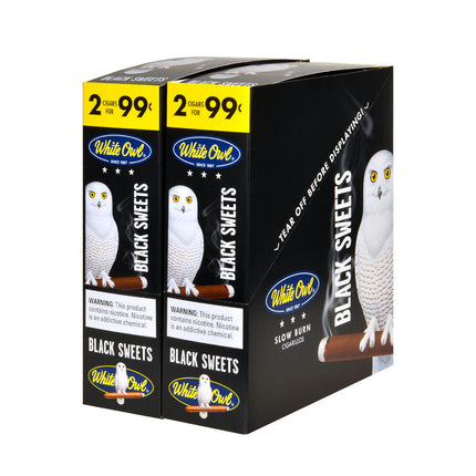 White Owl Cigarillos 99 Cent Pre Priced 30 Packs of 2 Cigars Black