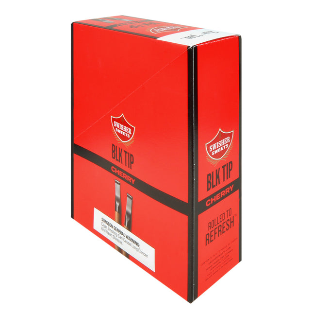 Swisher Sweets BLK Cherry Tip Cigarillos 1.69 Pre-Priced 15 Packs of 2